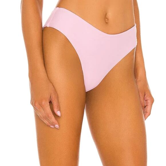 Tularosa Pastel Pink Cheeky Bikini Bottom XL High Cut Solid Revolve Kyndle NEW - Picture 2 of 8